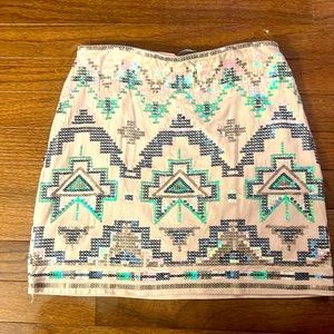 Aztec cotton skirt